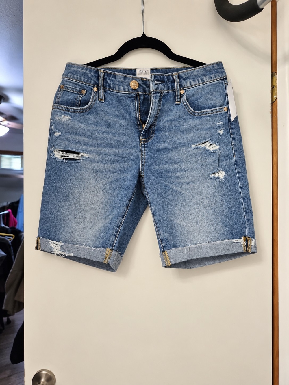 Seven7 Women's Relaxed Bermuda Denim Shorts